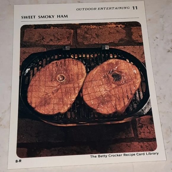 The Betty Crocker Recipe Card Library REPLACEMENT CARD OUTDOOR ENTERTAINING 1971 - Picture 1 of 1
